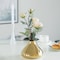 Fabulaxe 6.5 W x 4.75 H Decorative Ceramic Modern Centerpiece Table Flower Vase, Gold QI004056.S - alternate 2